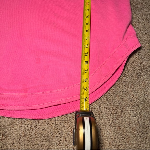 anthropologie Pilcro Warfside Hooded Sweatshirt Bright Pink Sz XL Oversized - Picture 10 of 13